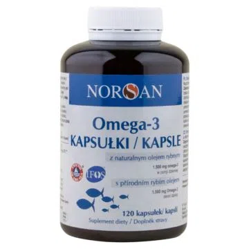 Norsan, Omega-3 z naturalnym olejem rybnym, kaps., 120 szt