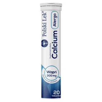 Calcium Alergo, tabletki musujące, 20 szt. (Polski Lek)