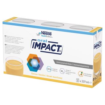 Impact Oral, smak waniliowy, płyn, 3 x 237 ml