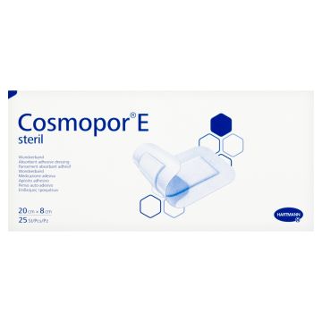 Cosmopor E, plastry opatrunkowe jałowe, 20 x 8 cm, 25 szt.