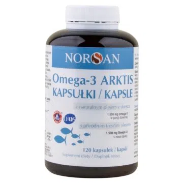 Norsan, Omega-3 Arktis z naturalnym olejem z dorsza arktycznego, kaps., 120 szt