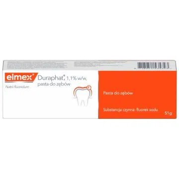 elmex Duraphat, 1,1% w/w, pasta do zębów, 1 tuba 51 g