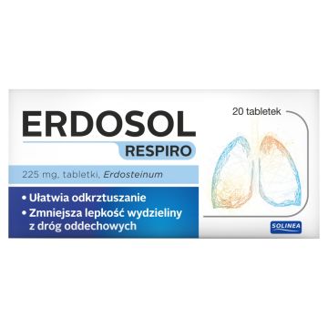 Erdosol Respiro, 225 mg, tabl., 20 szt