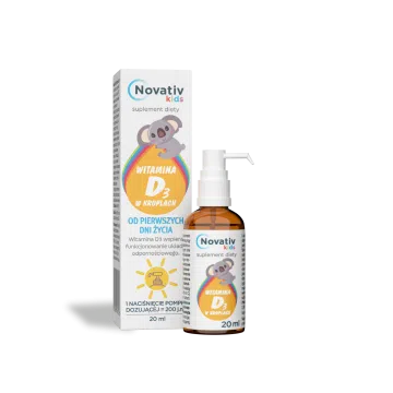 Novativ Kids Witamina D3 w kroplach, 20 ml