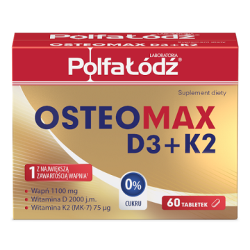 OsteoMax D3+K2, tabl., 60szt