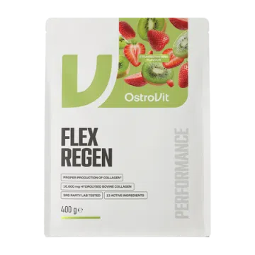 OstroVit Flex Regen, proszek, truskawka-kiwi, 400 g