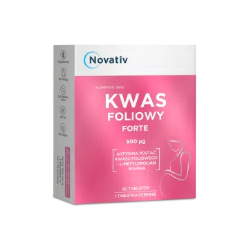 Novativ Kwas foliowy forte, tabl., 90 szt