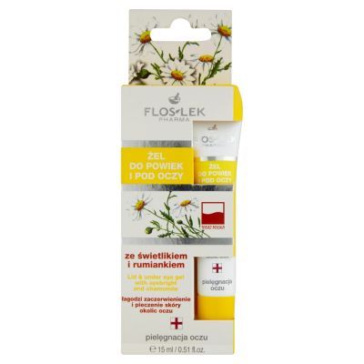 Flos-Lek Pharma, żel do powiek i pod oczy, ze świetlikiem i rumiankiem, 15 ml