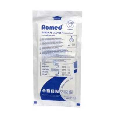 Rekawiczki chir.Romed,lat,jal,pudr,r.6,1para