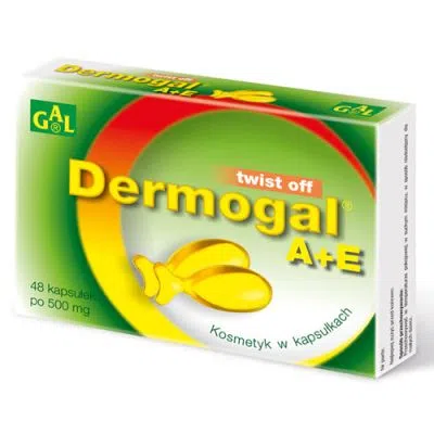 Gal Dermogal A + E, twist off, kosmetyki w kapsułkach, 48 szt.