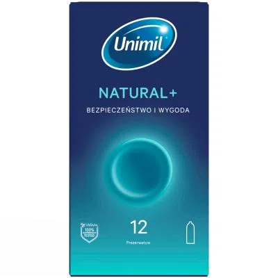 Unimil Natural, prezerwatywy lateksowe, 12 szt.