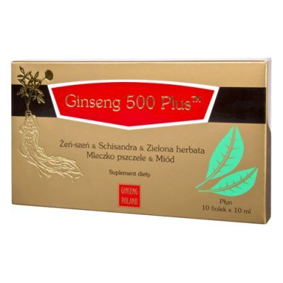 Ginseng 500 plus, płyn doustny, fiolki, 10 ml x 10 szt.