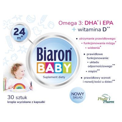 Biaron Baby 24 m+, krople wyciskane z kapsułki (twist-off), 30 szt.
