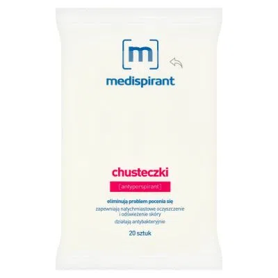 Medispirant, antyperspirant, chusteczki, 20 szt.