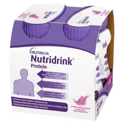 Nutridrink Protein, płyn o smaku owoc&oacute;w leśnych, 4 x 125 ml