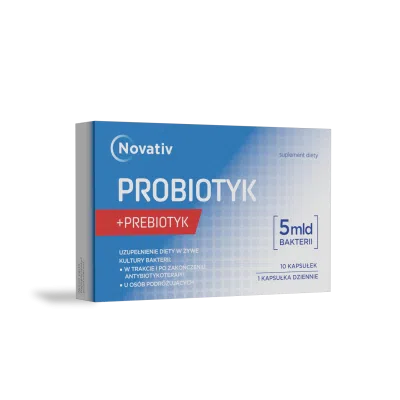 Novativ Probiotyk 5 mld bakterii, kapsułki, 10 sztuk