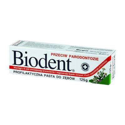 Biodent, pasta do zęb&oacute;w przeciw parodontozie, 125 g