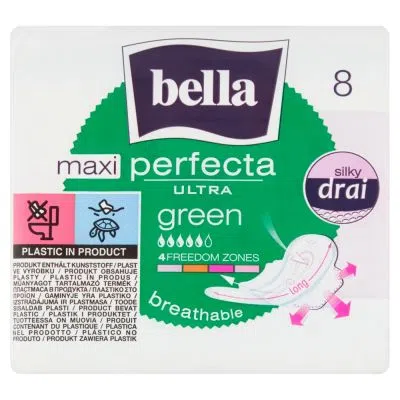 Bella, podp.,Perfecta,ultracienkie,Maxi Green, 8 szt