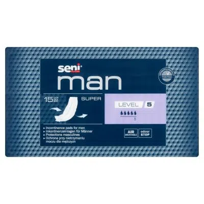 Seni Man Super Level 5,pieluchy,anatom.,dla mezcz,15szt