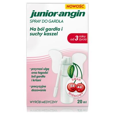 Junior angin, spray, do gardła, 20 ml