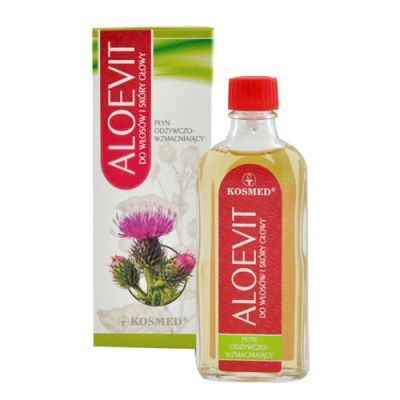 Aloevit, płyn odżywczo-wzmacniający, ziołowa wcierka do włos&oacute;w i sk&oacute;ry głowy, 100 ml