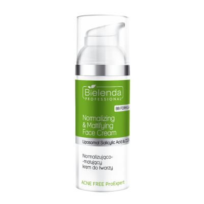 Bielenda Acne Free ProExpert, normalizująco-matujący krem do twarzy, 50 ml