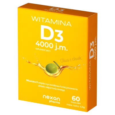 Witamina D3 4000 j.m., kapsułki, 60 szt.
