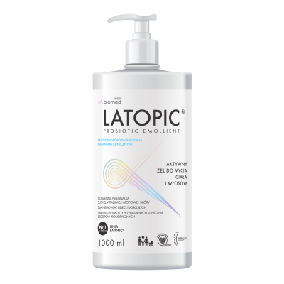 Latopic, żel do mycia ciała i włosów, 1000 ml