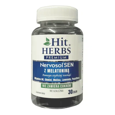 Hit Herbs Premium Nervosol Sen z melatoniną, żelki, 30 szt