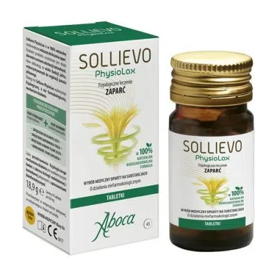 Sollievo PhysioLax, fizjologiczne leczenie zaparć, tabletki, 45 szt.
