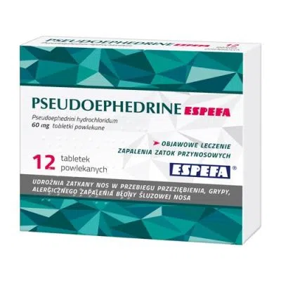 Pseudoephedrine Espefa, 60 mg, tabletki powlekane, 12 szt
