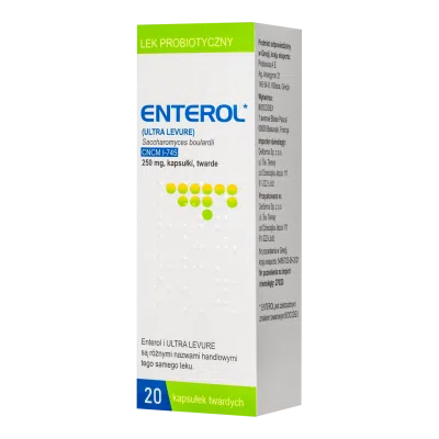 Enterol, 250 mg, kaps.twarde,(i.rów),Delf,Grecja, 20 szt