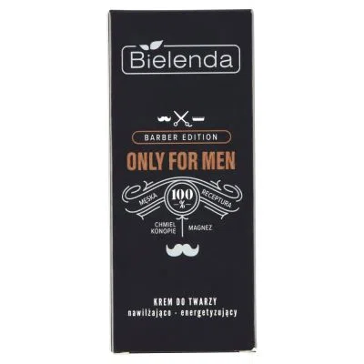 Bielenda Only for Men Barber Edition, Krem do twarzy nawilżająco-energetyzujący, 50 ml