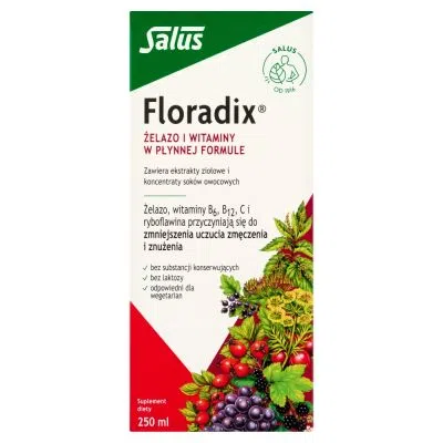 Floradix, żelazo i witaminy, płyn, 250 ml