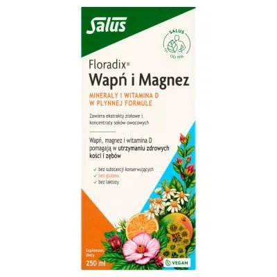 Floradix Wapń i Magnez, płyn, 250 ml