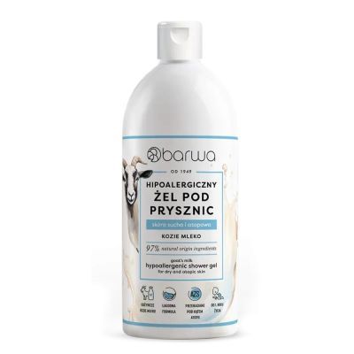 Barwa, Hipoalergiczny żel pod prysznic kozie mleko skóra sucha, 400 ml