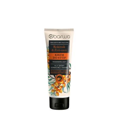 Barwa, Krem do stóp regenerujący Rokitnik + Żeń-szeń Receptury Natury, 100 ml