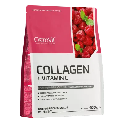 OstroVit Collagen + Vitamin C, (raspberry lemonade-mint), 400 g  