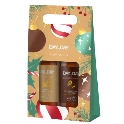 DAYbyDAY Zestaw Balsam Imbir i pomarańcza, Żel Masło kakaowe i Awokado, 2x400 ml