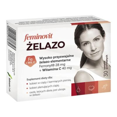 Feminovit Żelazo, tabletki powlekane, 30 szt.