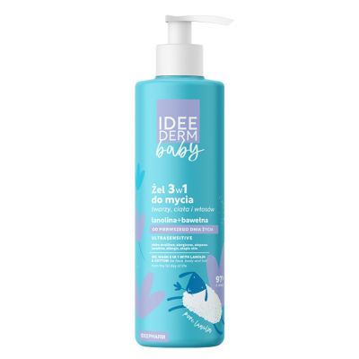 Idee Derm Baby, zel, 3w1, do mycia twarzy,ciala,wlos.,400ml
