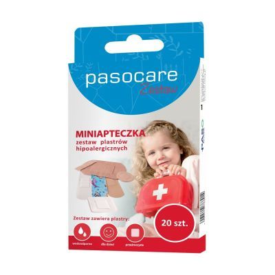 Miniapteczka, zestaw plastr&oacute;w hipoalergicznych Pasocare, 20 szt.