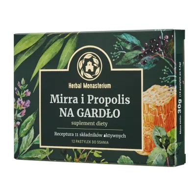 Mirra i Propolis na Gardło, pastyl.do ssania, 12 szt