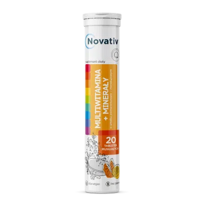 Novativ Multiwitamina + minerały, tabletki musujące, 20 sztuk