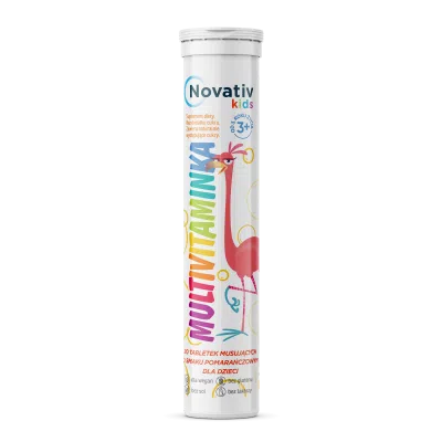 Novativ Kids Multivitaminka dla dzieci, tabletki musujące, 20 sztuk