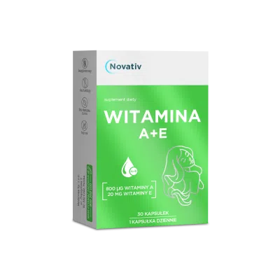 Novativ Witamina A+E, kapsułki, 30 sztuk