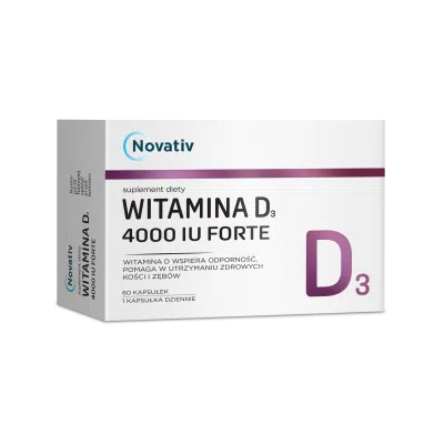 Novativ Witamina D3 4000 IU Forte, kapsułki, 60 sztuk
