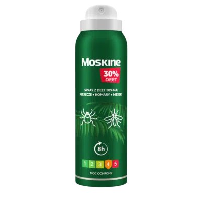 Moskine MAX spray na komary, kleszcze, meszki (30%DEET), 200ml
