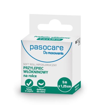 Pasocare, przylepiec włókninowy, 5 m x 1,25 cm, 1 szt. (rolka)