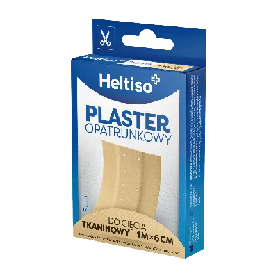 HELTISO, Plaster opatrunkowy do cięcia tkaninowy 1mx 6cm, 1 szt.